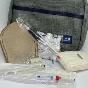 United Airlines Business First 10 Pc Amenity Travel Toiletry Kit - New